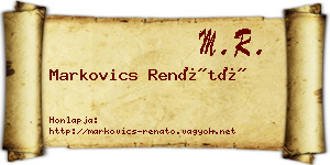Markovics Renátó névjegykártya
